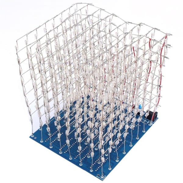 3D LED-kuutiosarja DIY-juotoshanke 8x8x8 elektroniikkasarja