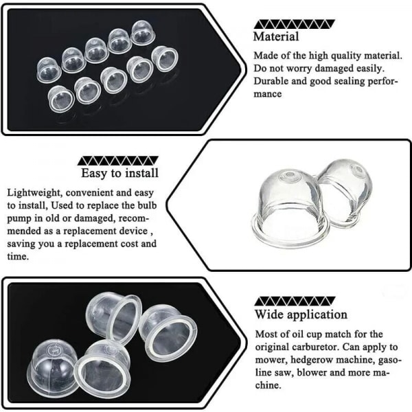 11 stk. Karburator Primer Pumpe Pære 22mm Pære Primer Pumpe Karburator