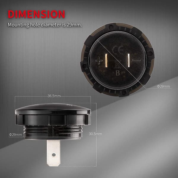 DC 12V 24V Display Bil Voltmeter