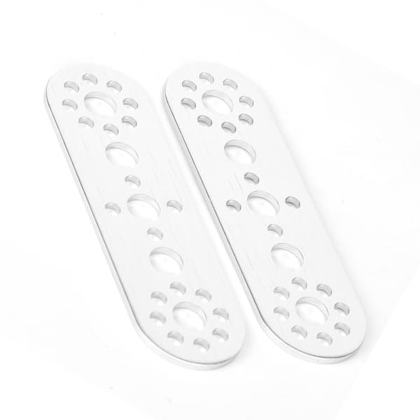 2 aluminiumsplader med 5 huller, der passer til Tetrixrobotics robottilbehør