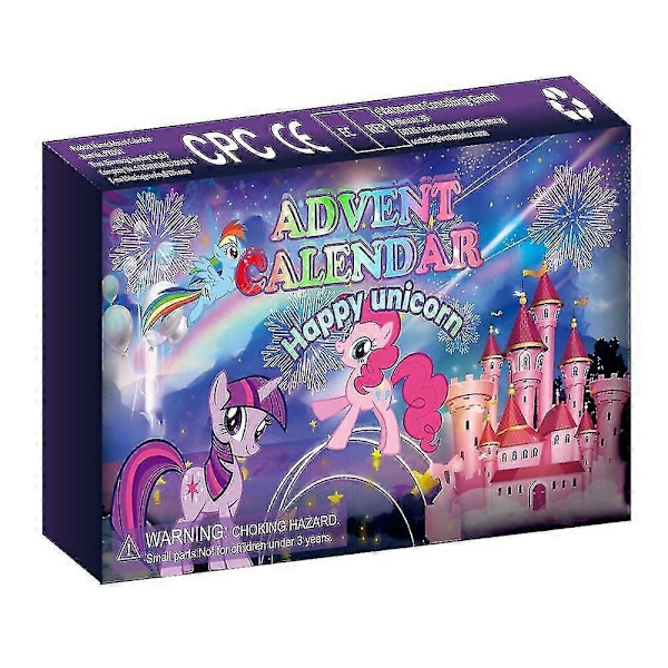 Julekalender 2024 My Little Pony Figurer Leke Juler 24 Dagers Nedtelling Kalendere Overraskelse Blindboks Gave Til Gutter Jenter Barn