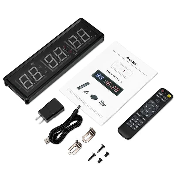 Programmerbar Fjärrkontroll LED crossfit timer Intervalltimer garage timer sportträningsklocka Crossfit gym timer