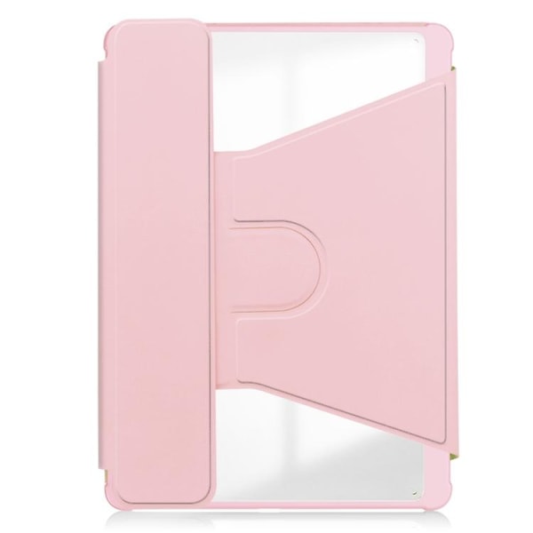 Til Samsung Galaxy Tab S9 Fe+ 360 Rotation Transparent Smart Case Med Tastatur Pink