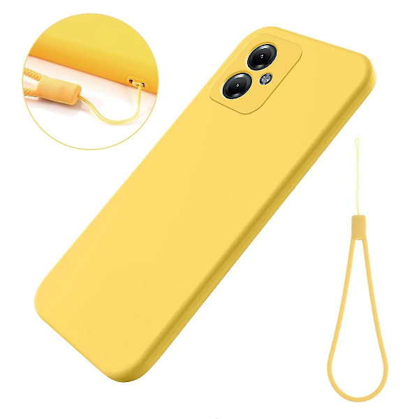 Flytande silikonskal + mjukt foder skyddande skal för Motorola Moto G54 Power Edition