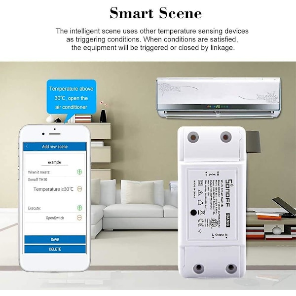 Sonoff Basic R2 Wifi Smart Lysbryter Trådløs Fjernkontroll Smart Timer Kontroll Via Amazon Echo Alexa App, Android Ios-2
