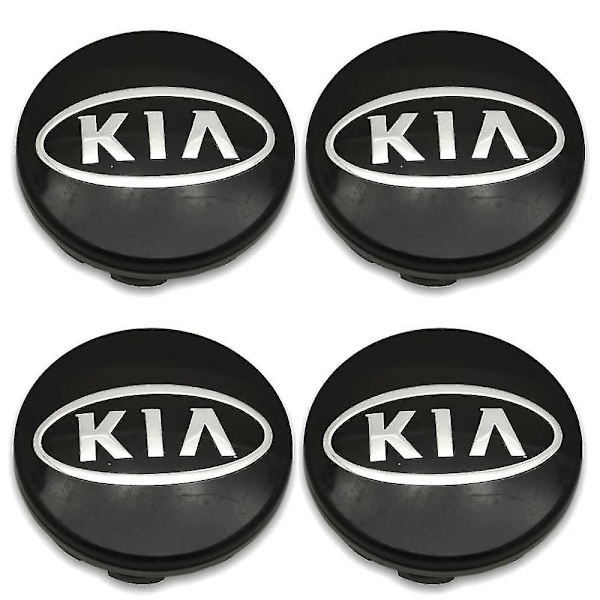 Black Kia car wheel hub caps 60mm 4 pcs for picanto, rio, forte, ev, soul, ceed