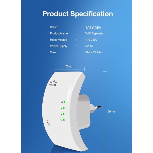 WiFi Booster Amplifier 2024, 2024 Opdateret WiFi Amplifier US plug