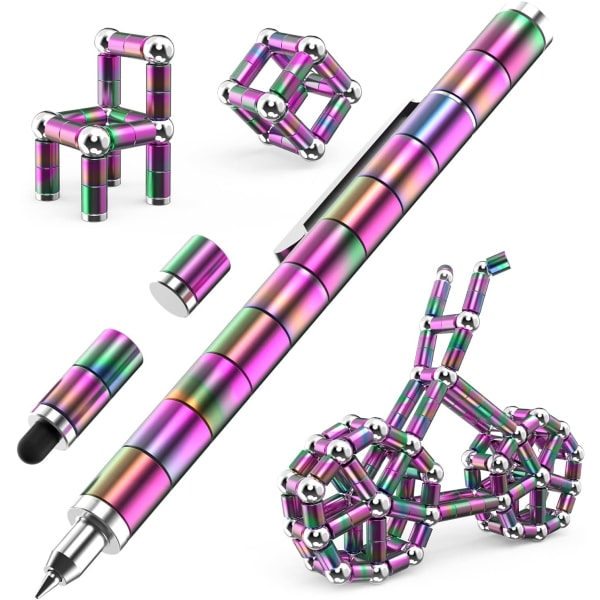 Kreativ metal magnetisk pen trykfrigivelseslegetøj Fidget pen Coloful