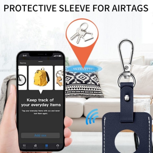 Beskyttende etui til Airtag finder tracker 2-pak Gray