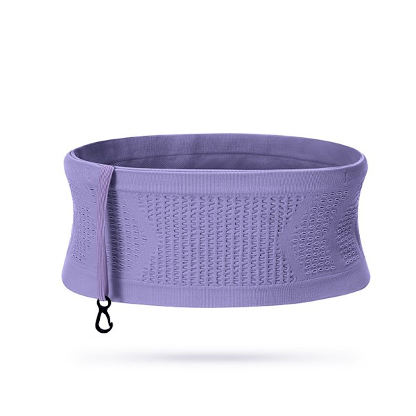 Andningsbar midjeväsk, midjebälte, dold midjeväska för kvinnor, magväska, sport, löpning, mobiltelefonhållare, nyckel- och penninghållare, lila Purple XL