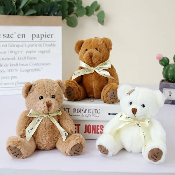 Kawaii Plushie Patch Bear Blød Plys Legetøj Udstoppede Dyr Teddy Bear Fødselsdag Julegave til Børn Brinquedos Baby dark brown