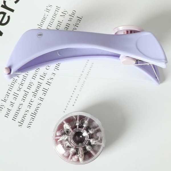Ansiktshårfjerner, manuell bærbar epilator med 5 forhåndskutte ekstra sterke tråder, skjønnhetsverktøy for epilator