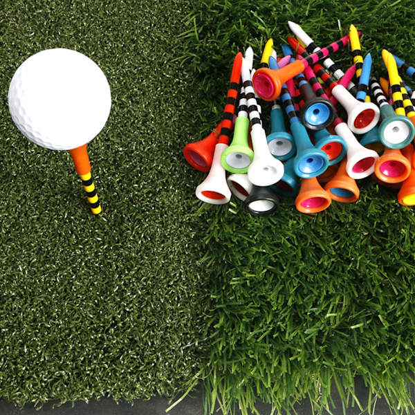 Gjenbrukbare golf-tees i plast, 50 stk 83mm 70mm
