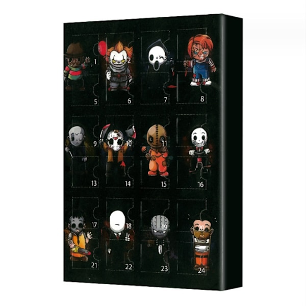 Julegavehit 2023 Halloween Adventskalender med 24 Nedtællingspynt - Blind Box Legetøj Halloween Blind Box A (160G)