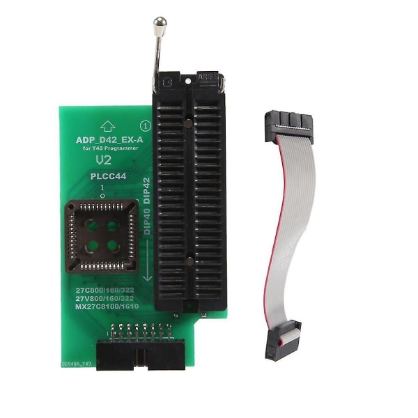 För Xgecu Adp D42 -a Adapter + Zif Socket För Plcc44 Dip42 27cxxx 27vxxx Eeprom Endast användning på T48(tl8)