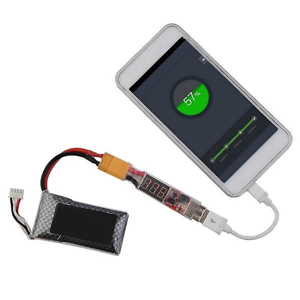 2s-6s Lithium Batteri Stik Til USB Oplader Konverter Med Vol