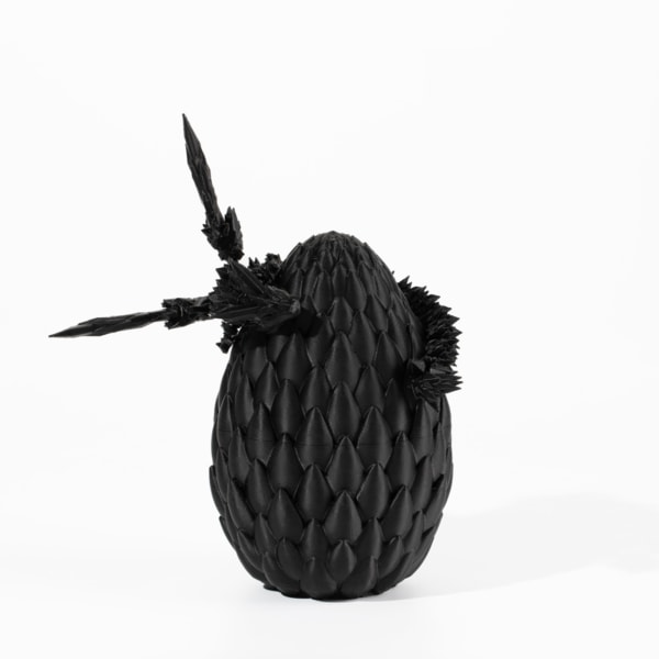3D-tryckt flygande drakeägg set prydnad charmig mode dekorativ modell för pojke flicka kvinnor män Black