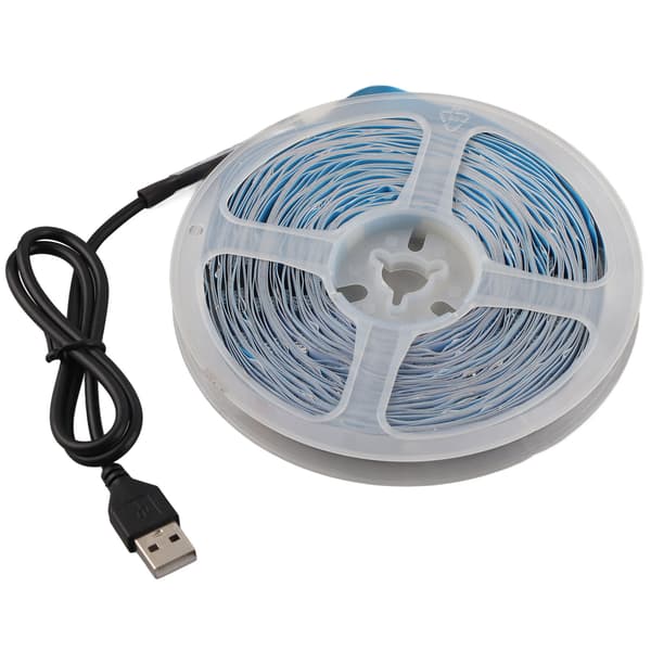 LED RGB-ljusremsa 5V knappkontroll tejp ljus färgbyte USB-driven remsa ljus för sovrum 15m / 49,2ft