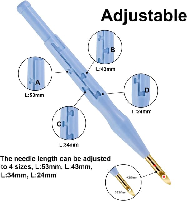 Punch Needle Broderikit Justerbart Punch Needle Verktøy, tre