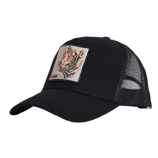 Black Panther Mesh Cap Baseball Cap Trucker Cap-Tiger-Black