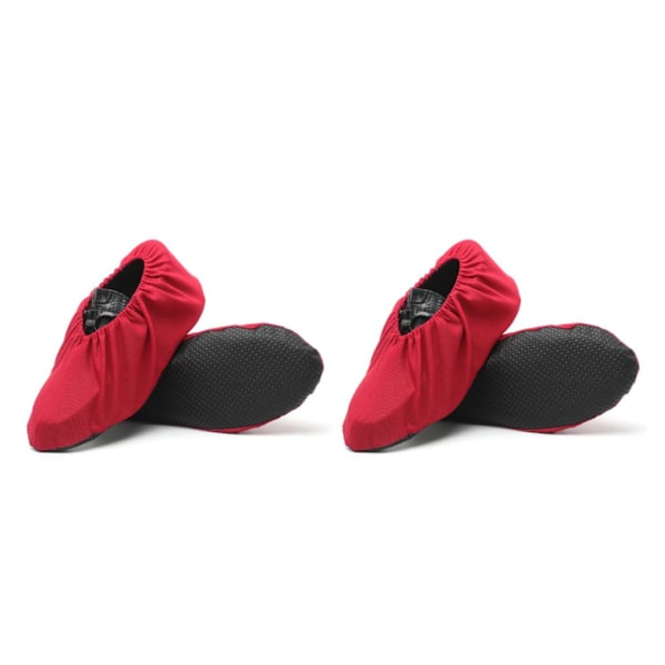 1/2/3/5 sorte skoovertræk - Genanvendelige og skridsikre Nemme at vaske vinrøde M-størrelse 32-36 wine red M size 32-36 2PCS