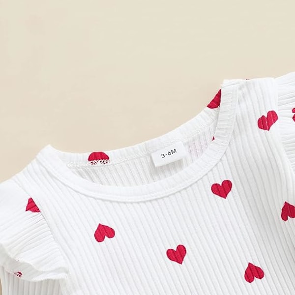 Babyflicka kläder Nyfödd klänning set Långärmad blomma Body Romper Manchester Overall Klänning Spädbarn Kläder 0-3 månader 0-3 months Red