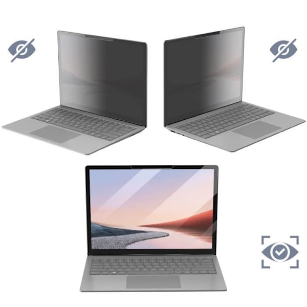 Skjermbeskytter for Microsoft Surface Laptop 5 13,5 tommer Anti Spy Protection 4smarts