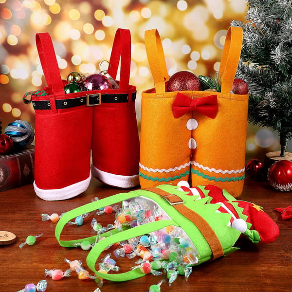 Medium Tote Bag Jultomte Handväska Jultomte Presentpåse Julpåsar Presenter Julpåsar Godis Chri