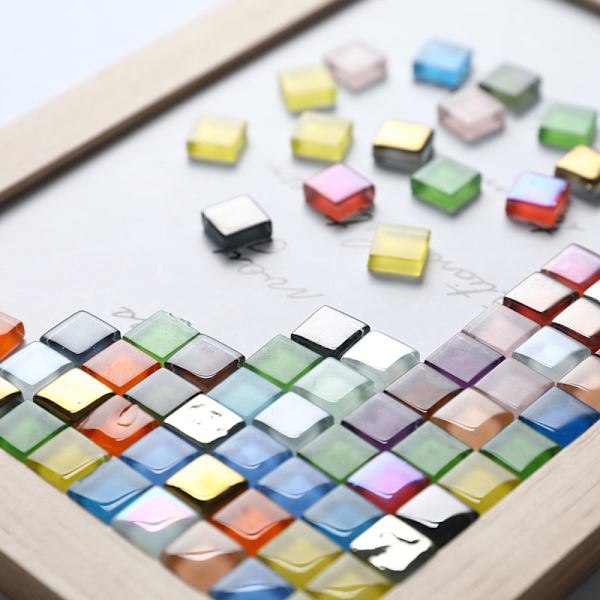 100g/lot Kristallglas Mosaikplattor Handgjorda Kreativa Material F C