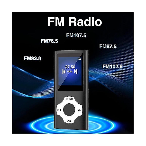 Bluetooth 5.0 MP3-soitin, kannettava HiFi-musiikkisoitin / Video- / Kuvienkatseluohjelma / E-kirjanlukija (b null null none