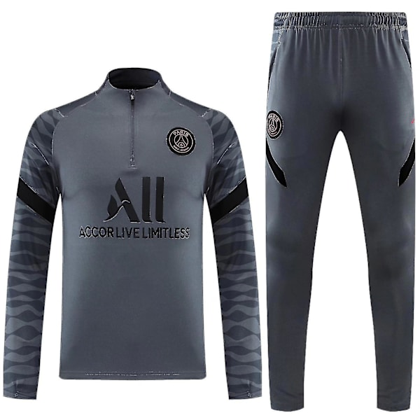 2021 fotboll Paris tröja jacka sportkläder Caddy vuxen kostym grå grå gray 2XL 195cm
