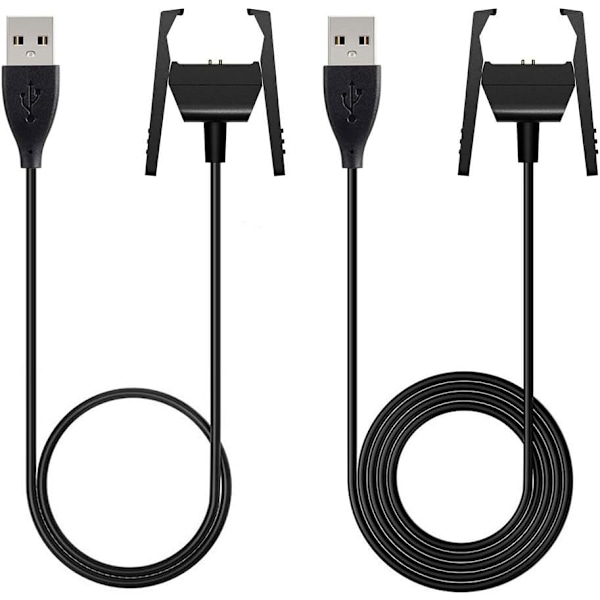 Lader kompatibel med Fitbit Charge 2 - Reserve USB-lader ladekabel for Fitbit Charge (3,3 fot + 1,6 fot)