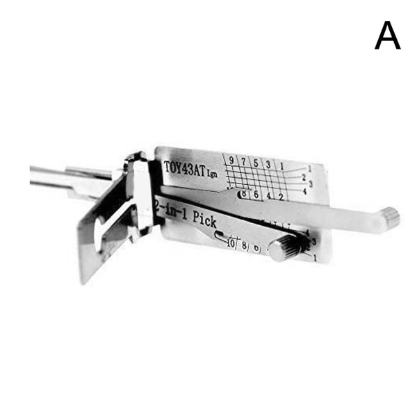 Original 2-i-1 Lishi-verktøy KW1,KW5,SC1,SC4,LW4,LW5,Am5,M1/MS2,NS silverA TOY43AT