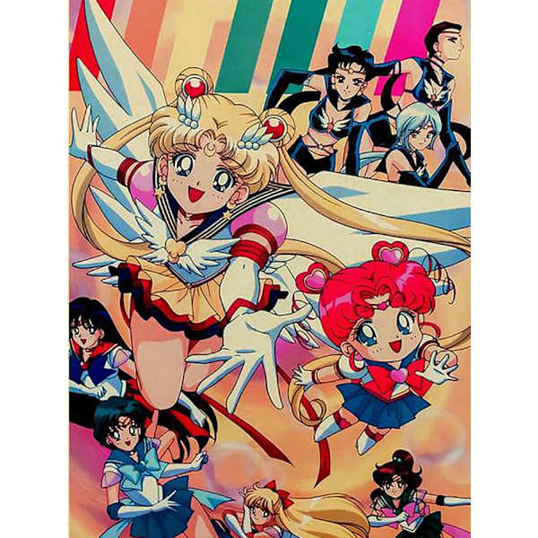 30x40cm DIY 5D Diamantmalerisett for Voksne og Barn - Sailor Moon