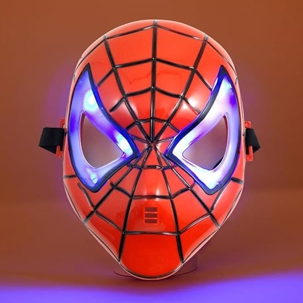 REMAKE Spider-Man Masker til Børn, Spiderman Maske Lysende Legetøj med LED Lysende Øjne Halloween