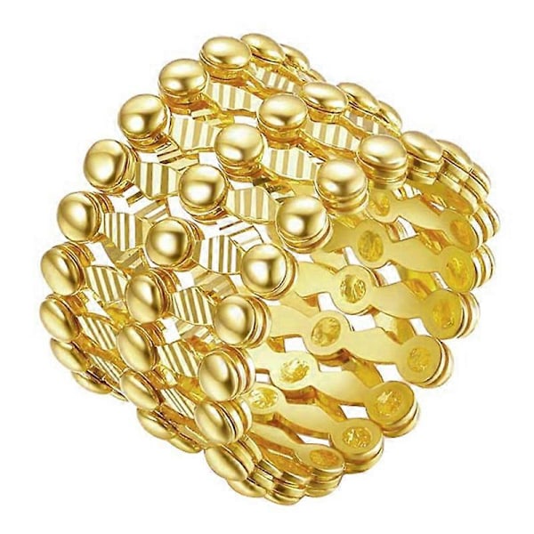 S925 Silver Ringarmband 2-i-1 Transformerbart Ringarmband Teleskopiskt Ring för Kvinnor DB Gol Gold No Diamond