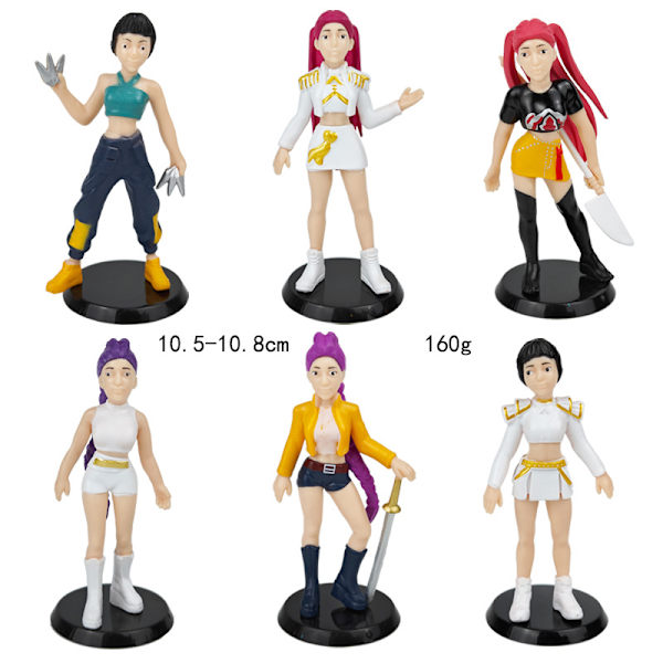 Demon Slayer K-Pop Figur | Anime Model Samlerobjekt Legetøj Demon Hunter Set B (6 types) with base