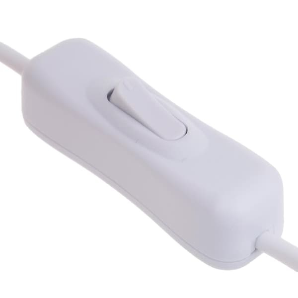 Nopea valkoinen USB Type-C -kaapeli virtakytkimellä puhelimille ja tableteille 1m