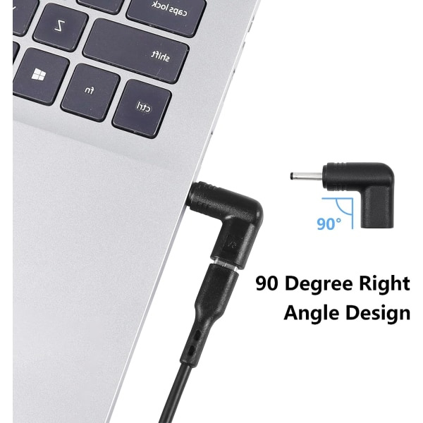 USB 5V Type C hun til DC han-adapter, 90 graders vinklet USB C til DC 5V PD opladningsadapter-stik til bærbar computer, router, mobil strømforsyning (6 stk.)