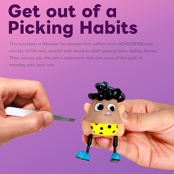 Plocka Ångest Leksak - Finne-Poppande Hud Plock Leksak - Trichotillomani Fidget Leksak - Hård Plock Fidget För Barn Vuxna Stressavlastning Polka