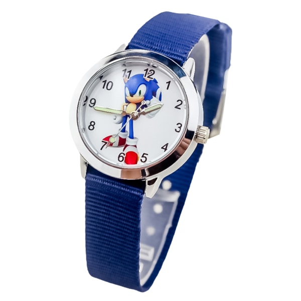 Sonic The Hedgehog Klocka Barn Pojke Söt Kvartsklocka blue