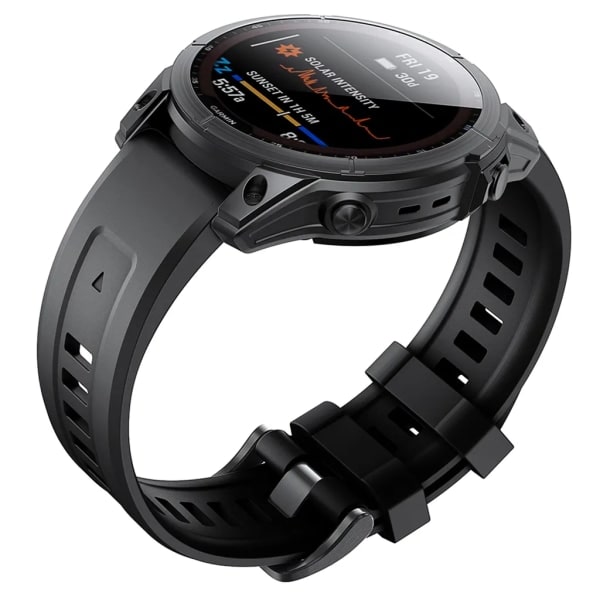 20MM handledsrem för Garmin Fenix ​​7S/6S/6S Pro/5S/5S Plus/Descent Mk2S klocktillbehör (svart) Svart