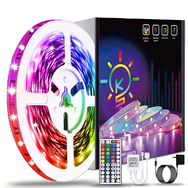 LED Strip 15M Bluetooth 12V RGB LED Strip Styrs av APP