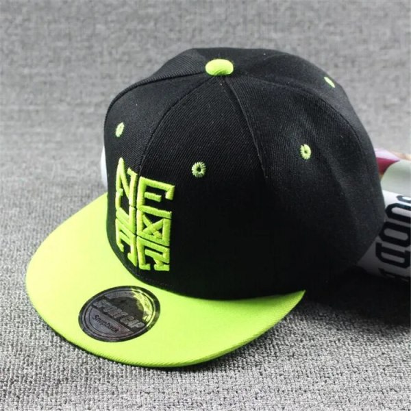 Uusi muoti lapsille Ronaldo Cr7 Neymar Njr lippalakki hattu pojat tytöt lapset Messi Snapback hatut Hip Hop lippikset Gorras - green NJR