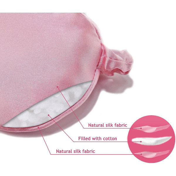 Satin Sovmask Mjuk Siden Ögonbindel Flickor Kvinnor Nattmask Skydd Sovmasker för Vuxna Par Kärlek Alla hjärtans dag