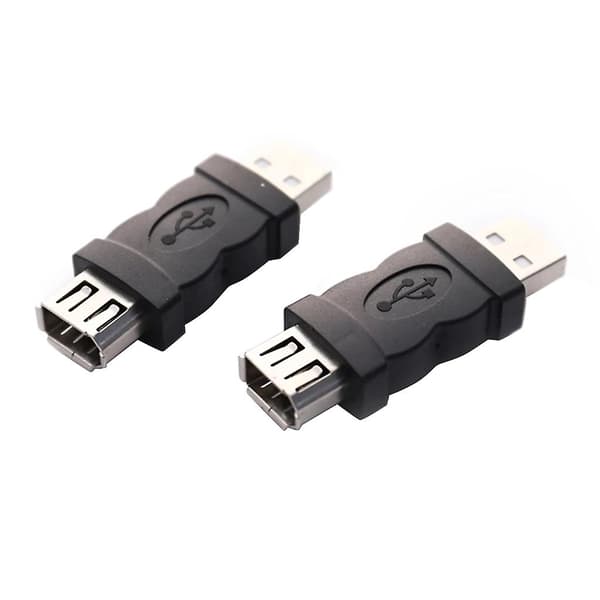 Firewire Ieee 1394 6-ben hun til Usb2.0 konverter computerkabelstik (qb) Black