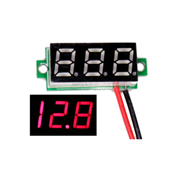 Voltmeter 3-30v DC Digitaalinen autoon veneeseen asuntovaunuun matkailuautoon moottoripyörään Ed RED