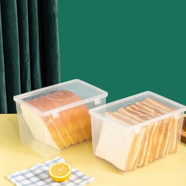 Brødkasse Brødbeholder Transparent Brødkasse Plast 1PCS