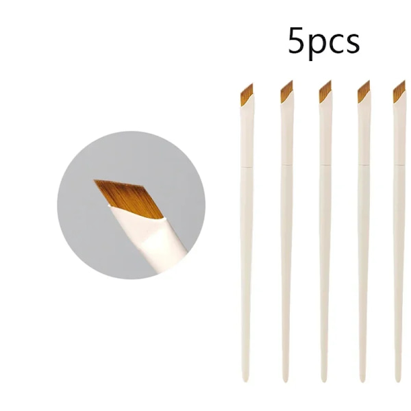 Päivitä terä eyeliner-sivellin ultraohut hieno kulma litteä kulmakarvasivellin silmämeikkisiveltimet tarkka yksityiskohtainen sivellin v white Eyeliner 5pcs
