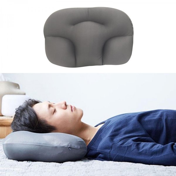 Contour Sleep Memory Foam Molnformad Nacksmärta Kudde för Baby Mörkgrå